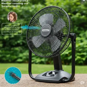 Key features of a weather-resistant and powerful cooling fan for outside