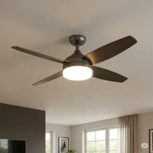 Elegant 44 inch ceiling fan with integrated LED light, perfect for a modern living room