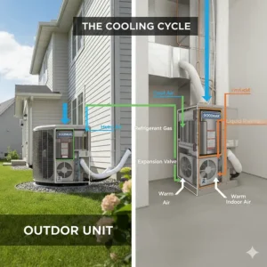 The internal cased evaporator coil (CAPTA series) component of a Goodman 2 ton air conditioner system, often installed in an attic or closet.