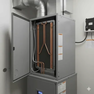 Goodman 3 ton air handler or furnace with the matching indoor coil installed.