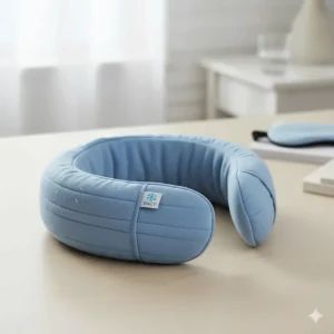 A clear, detailed product shot of the cooling neck wrap highlighting the soft, breathable fabric and ergonomic design.