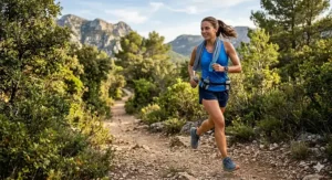 Side-by-side comparison of a standard cotton towel and a specialized cooling towel for runners.
