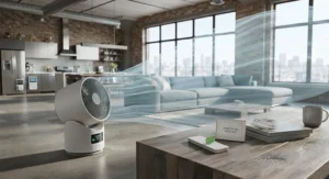 An energy-efficient best air circulator fan helping reduce home AC costs during peak summer heat waves.