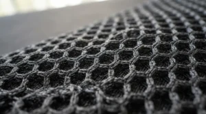 Close-up of a hard hat cooling insert showing the breathable moisture-wicking fabric