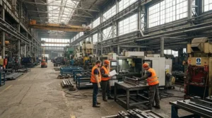Heavy-duty warehouse cooling solutions designed for large industrial manufacturing facilities.